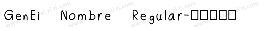 GenEi Nombre Regular字体转换